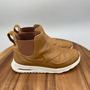 Nike Air Max Thea Mid Shoes Womens Sz 7.5 Brown Leather Comfort Walking Sneakers